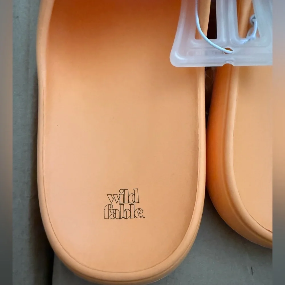 Wild Fable Shoes Robbie Slide Orange slip on Sandals 🎯 Target size 8